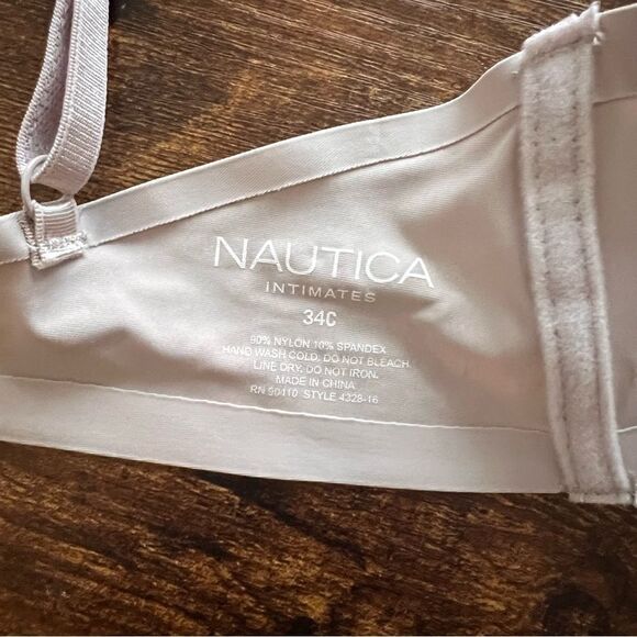 Nautica Light Purple Wire Free Lightly Padded Smooth Bra Size 34C - Picture 5 of 6